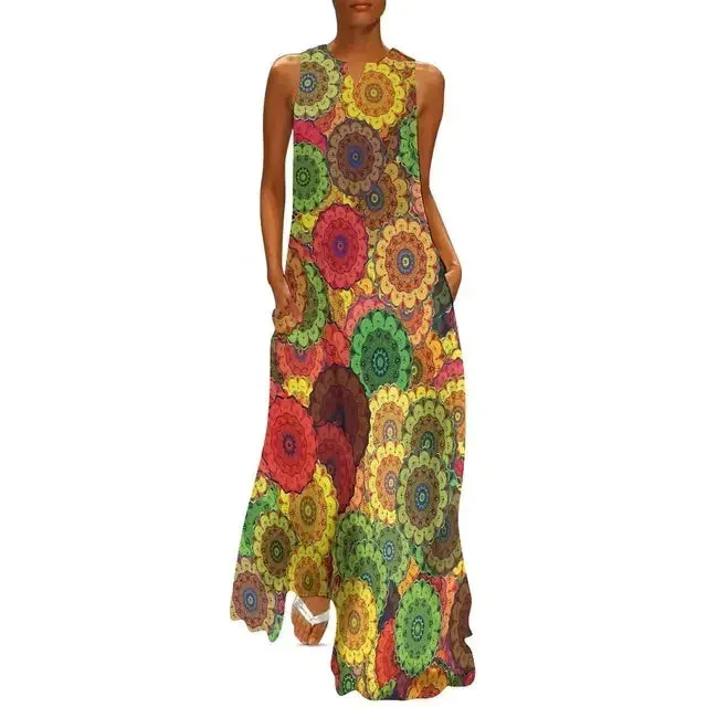 Boho Sunburst Maxi